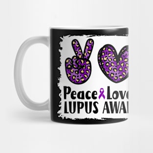 Peace Love Cure Lupus Awareness Mug